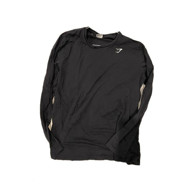 Gymshark Other - Gymshark Black Sweat Wickng Long Sleeve Running Shirt Mens L